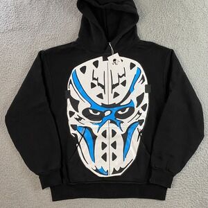 Warren Lotas Giant Hockey Mask Hoodie size Small Graphic Print Skeleton NEW NWT